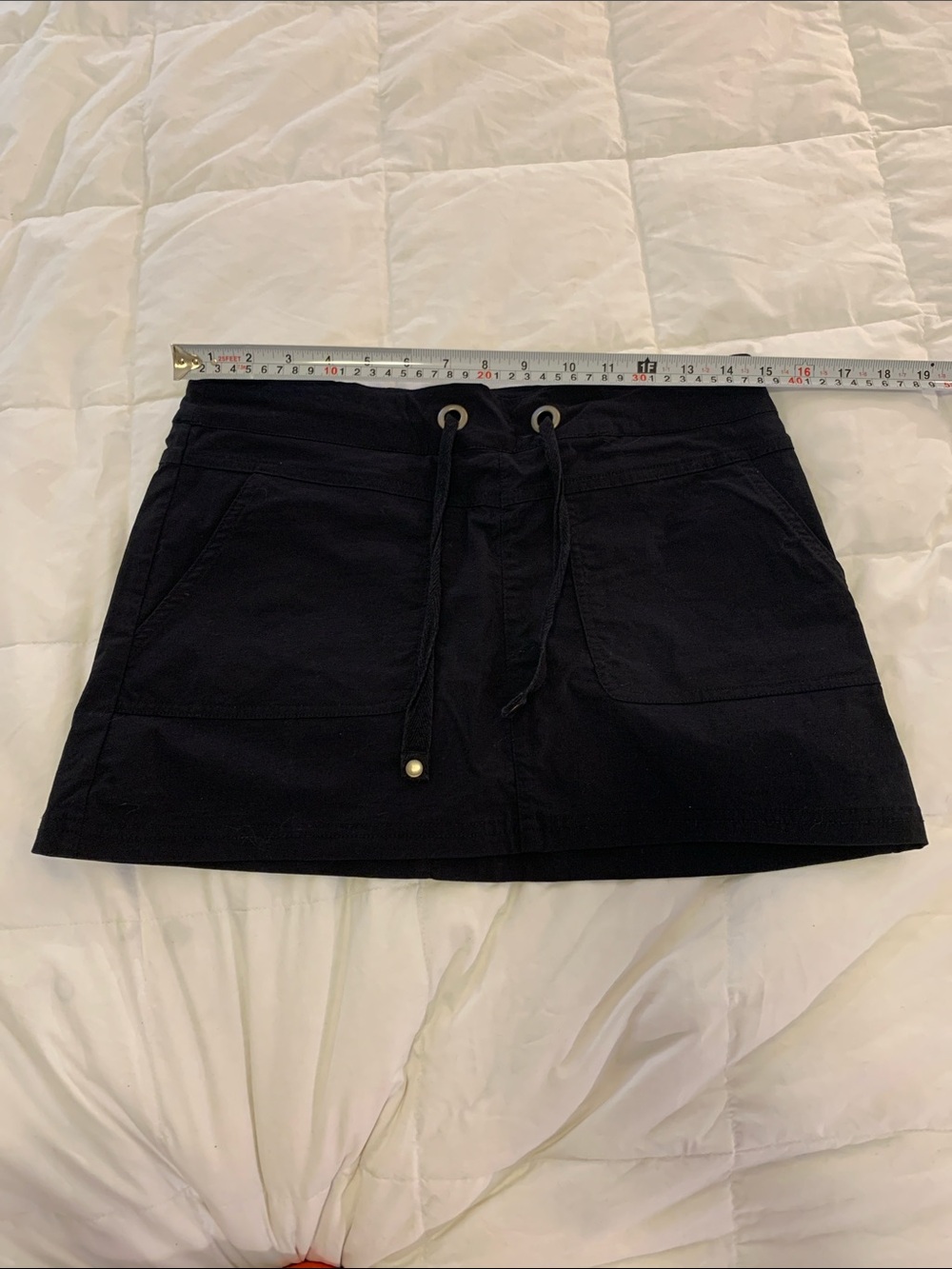 Prana Black Mini Skort with Drawstring